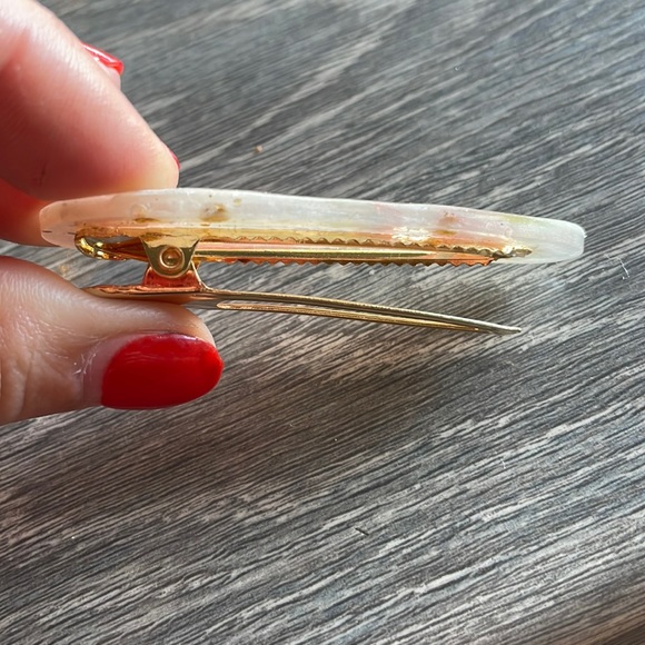 Handmade Festive Holiday 2 set Alligator Hair Clips white frosty - Picture 6 of 10